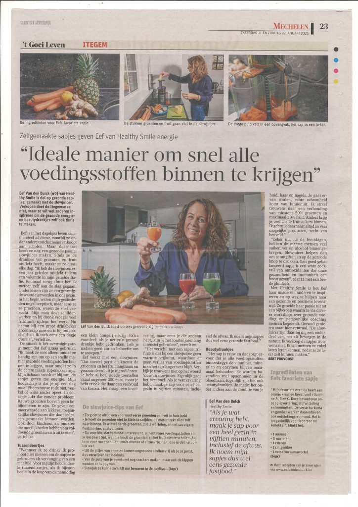 Krantenartikel 21-22 Januari 2023